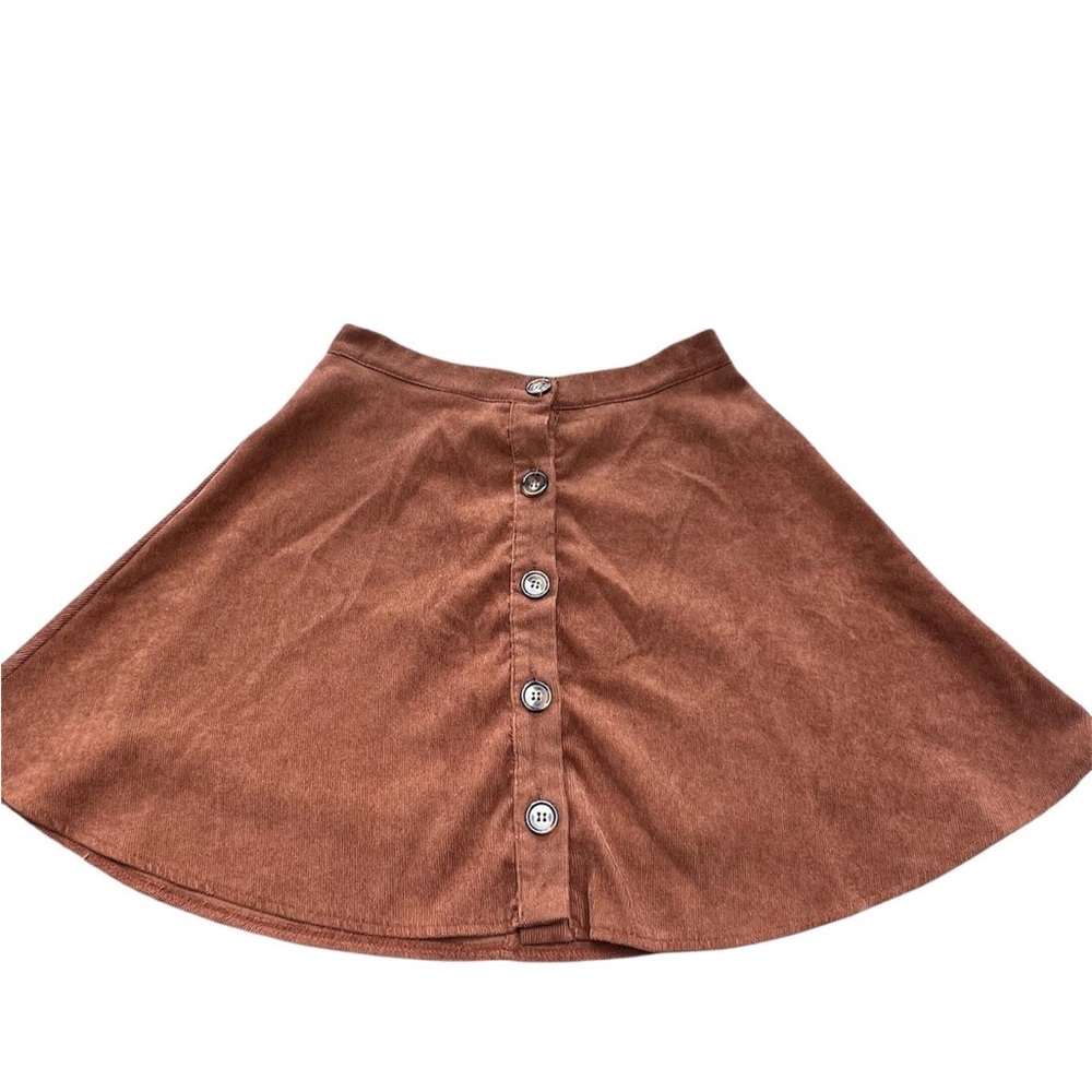 “She + Sky “Brown/Terracotta A-Line Skirt 100 %Cotton corduroy Casual Wear